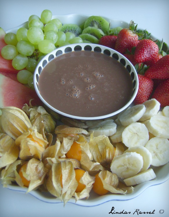 choklad/konjak fondue